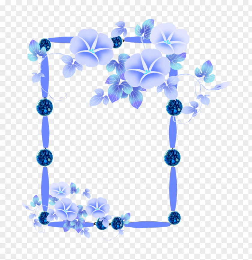 Blue Frame Morning Glory Desktop Wallpaper Flower PNG