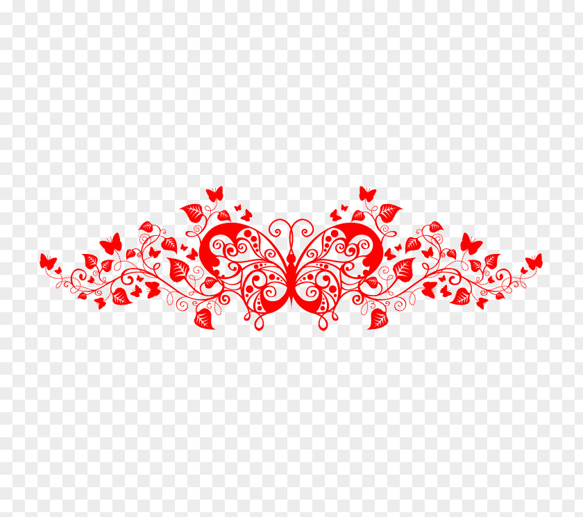 Butterfly Flower Pattern PNG