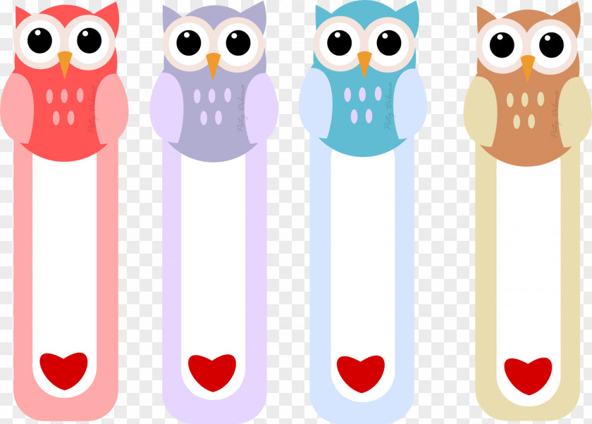 Coruja Bookmark Little Owl Reading Page PNG