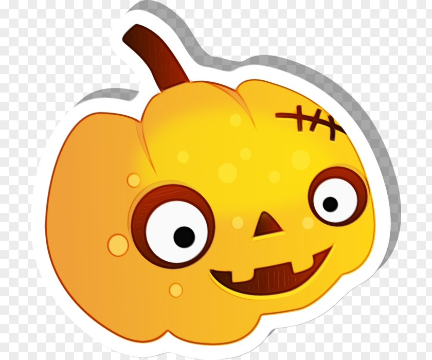 Ear Smile Halloween Orange Background PNG