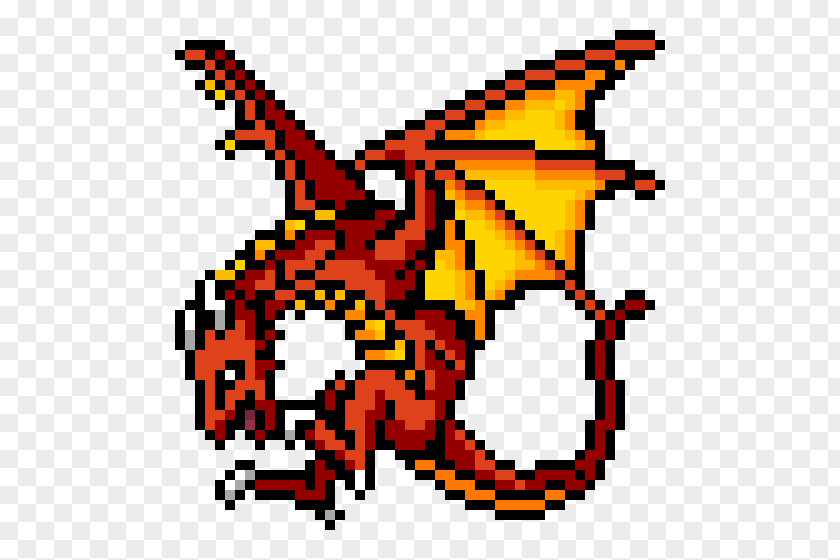 Dragon Perler Beads Pixel Art PNG