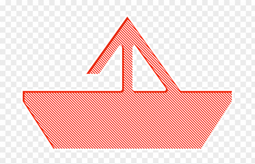 Summer Icon Boat Origami PNG