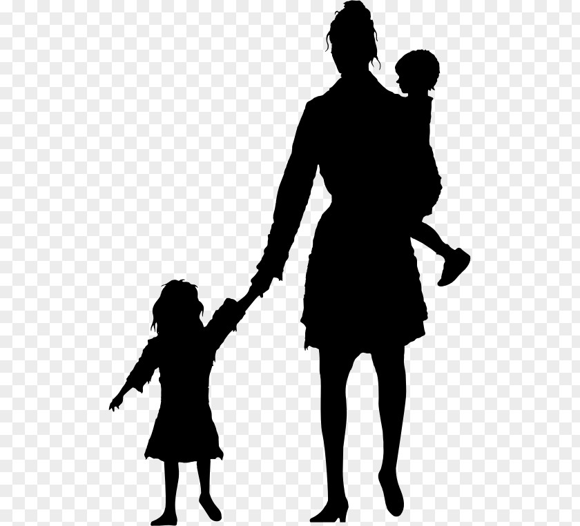 Torn Mother Child Silhouette PNG