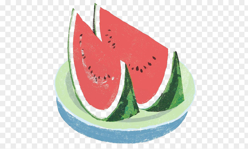 Two Pieces Of Watermelon Tea U9646u52b1u6210 Auglis PNG