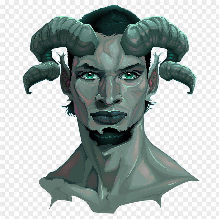 Vector Goat Male Faun Drawing Greek Mythology Illustration PNG