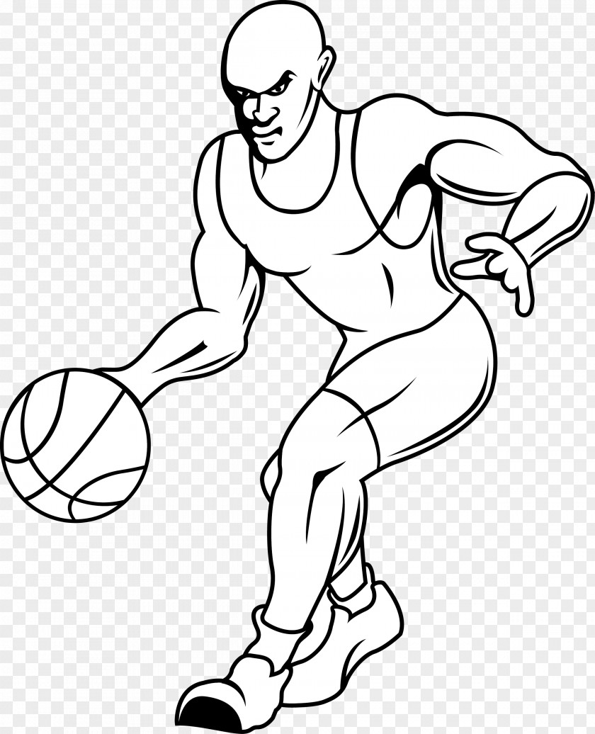 Cartoon Hand-painted Basketball Body Clip Art PNG