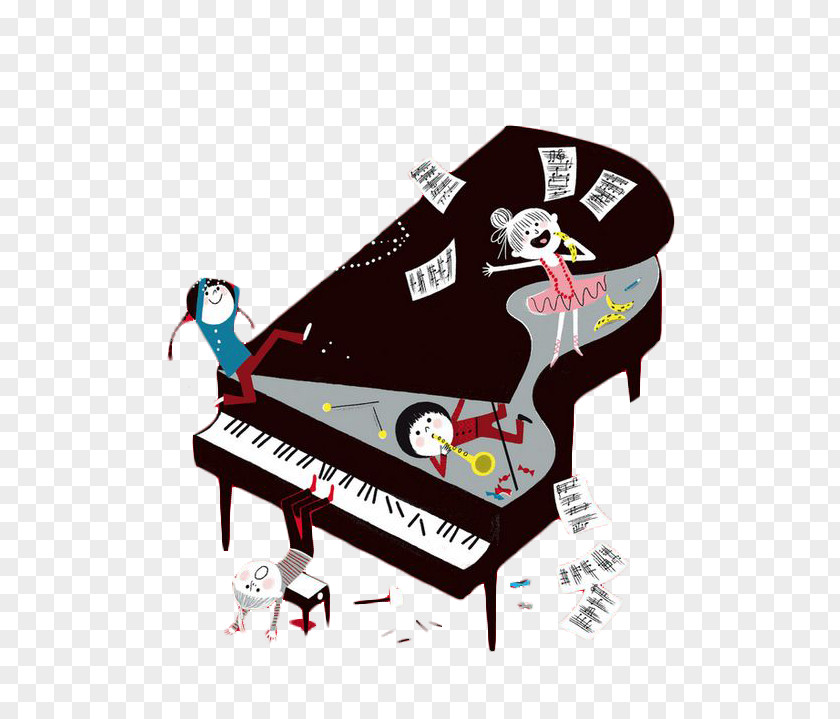 Cartoon Piano I Bambini Sono Cattivi La Prima Volta Che Nata Les Enfants Sont Mxe9chants Child Book PNG