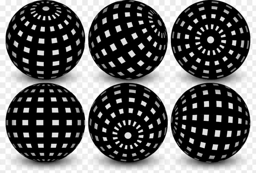 Vector Plaid Striped Ball Globe Sphere Art Illustration PNG
