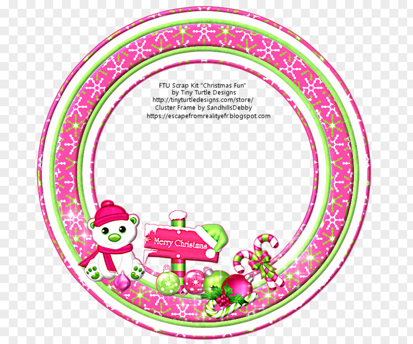 Circle Pink M Flower PNG