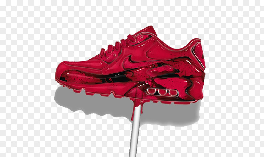 NIKE Shoes Red Creative Nike Air Max Force Shoe Wallpaper PNG
