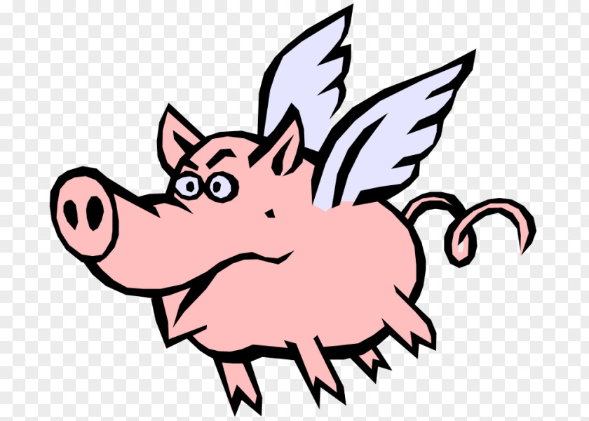 Wild Boar When Pigs Fly Cartoon Clip Art PNG