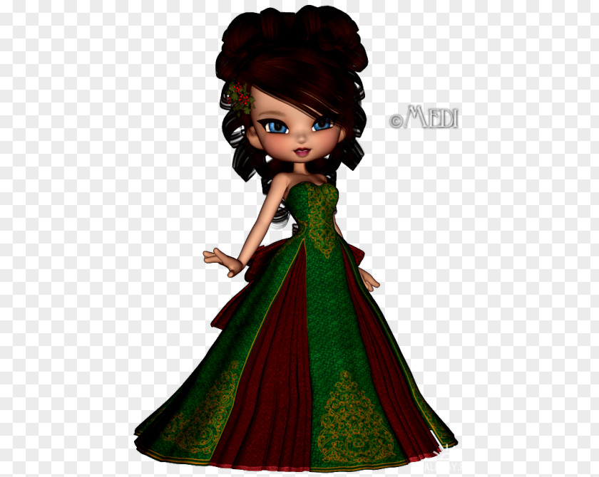 Barbie Brown Hair Gown Fiction Character PNG