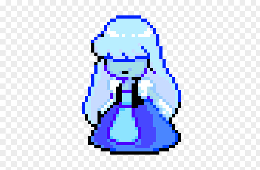 Blue Sapphire Pixel Art Minecraft Bead PNG