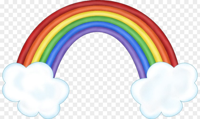 Cartoon Seven Color Rainbow Cloud Iridescence Clip Art PNG