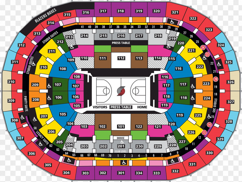 Nba Moda Center Rose Quarter Portland Trail Blazers NBA Seating Assignment PNG