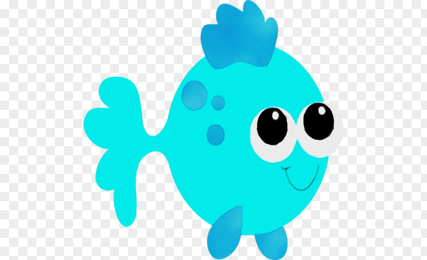 Turquoise Aqua Cartoon Fish PNG