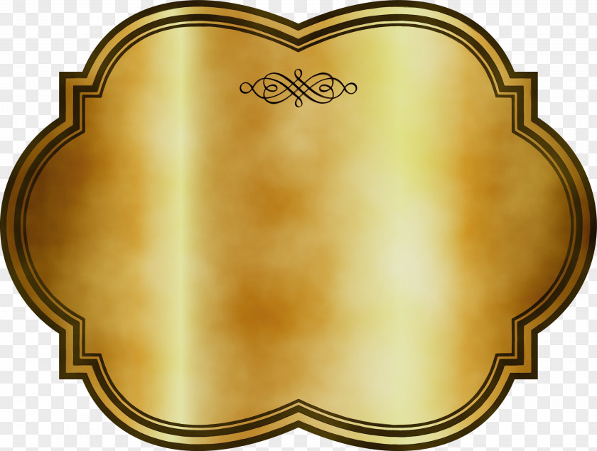 Brass Metal Background Banner Frame PNG