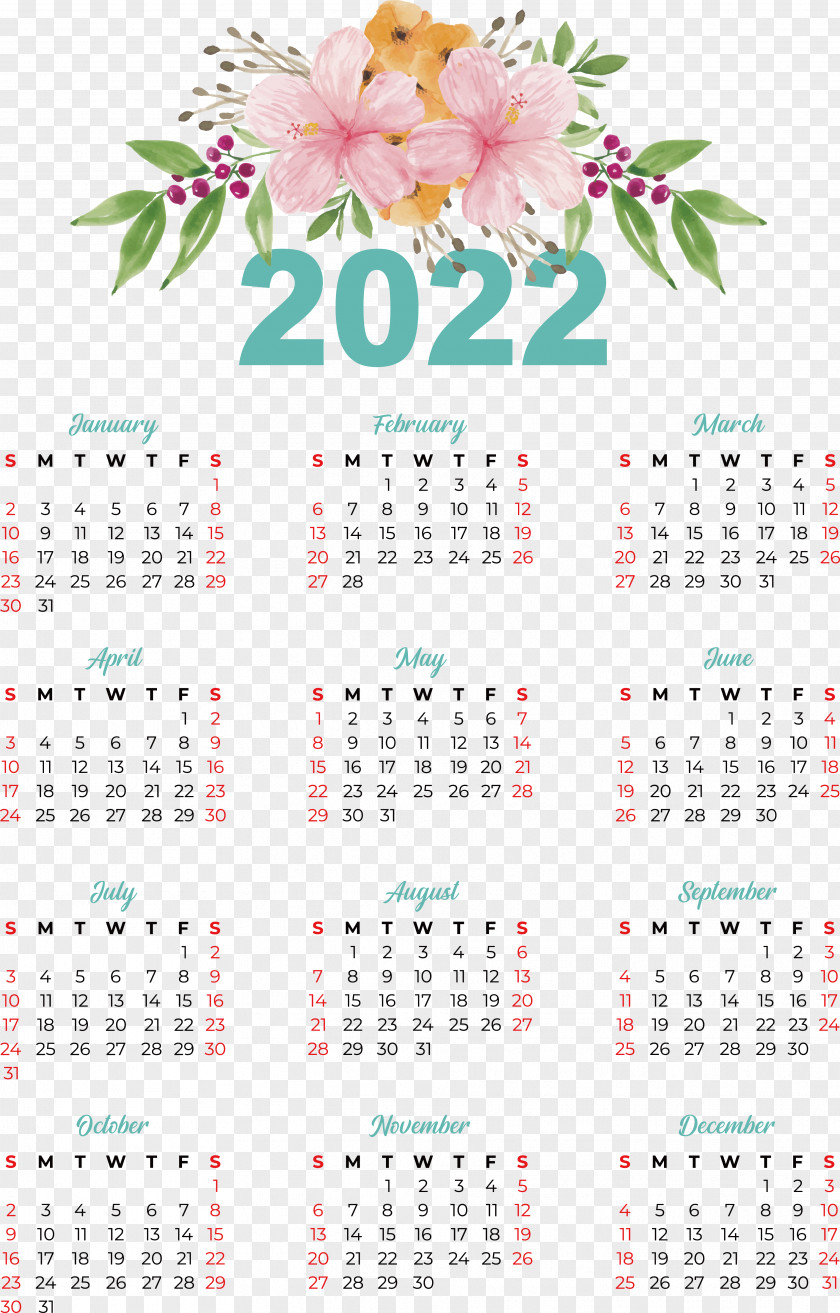 Calendar 2022 Julian Calendar Common Year Calendar Year PNG