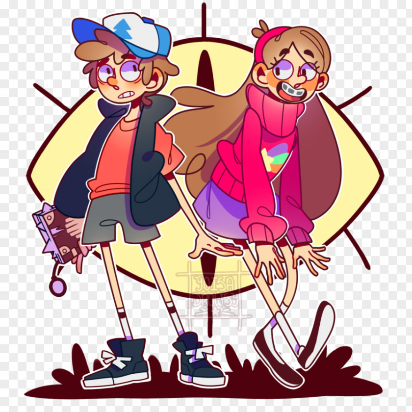 Dipper And Mabel Fanart Pines Fan Art Illustration PNG