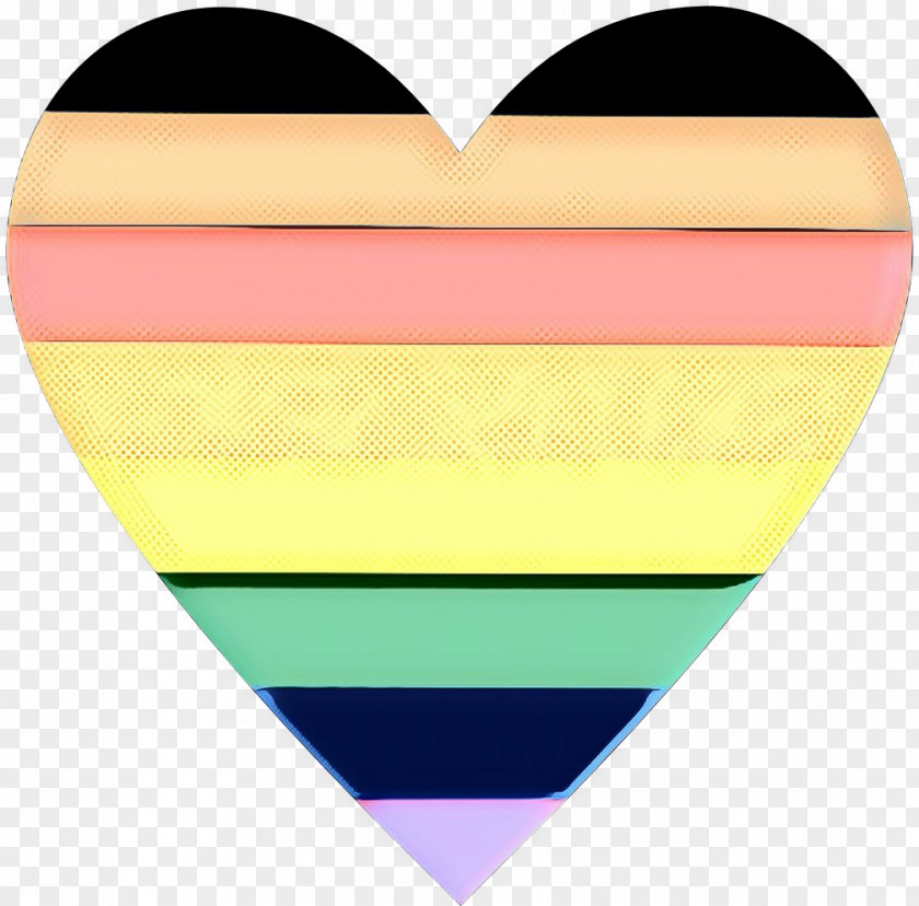Magenta Heart Pink Yellow Purple Turquoise PNG