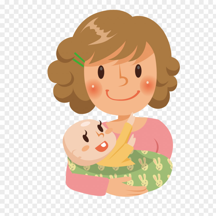 Mother Holding A Baby Euclidean Vector PNG