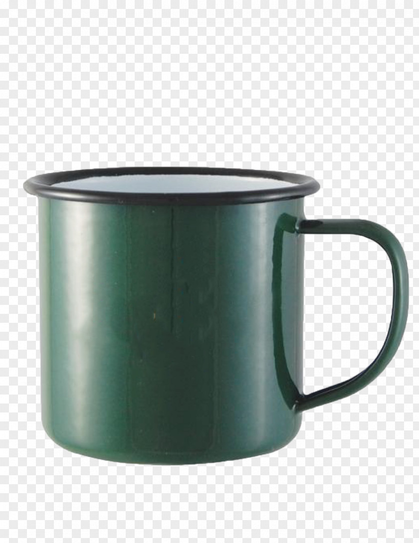 Mug Coffee Cup Vitreous Enamel Ceramic Green PNG