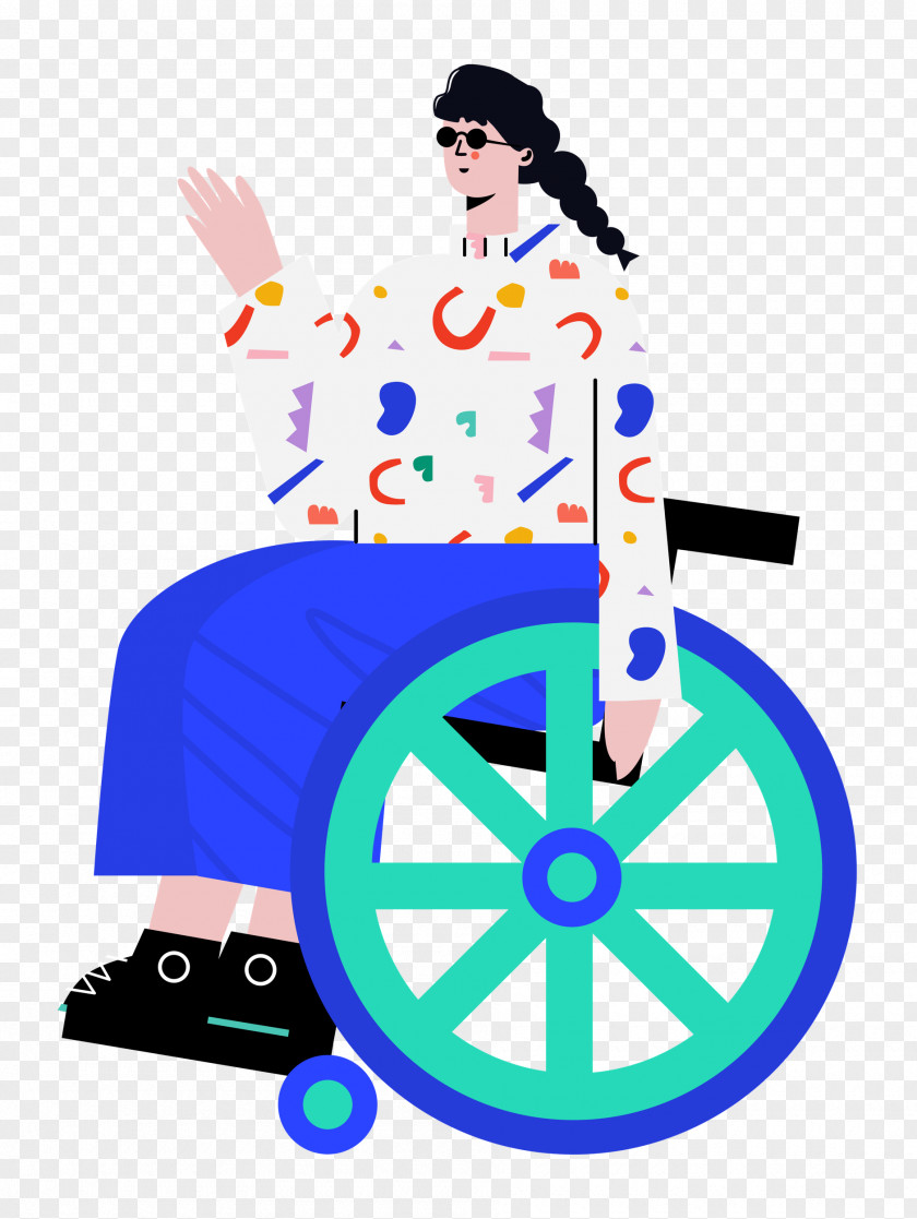 Sitting On Wheelchair Woman Lady PNG