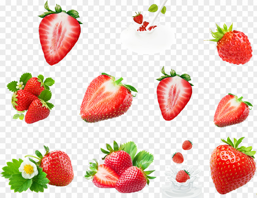 Strawberry Fruit Flavored Milk Icon PNG