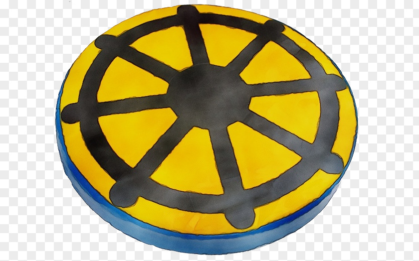 Symbol Wheel Yellow Circle Pattern PNG
