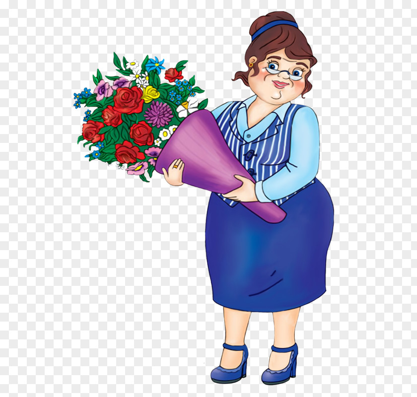 Flower Bouquet Drawing Woman PNG