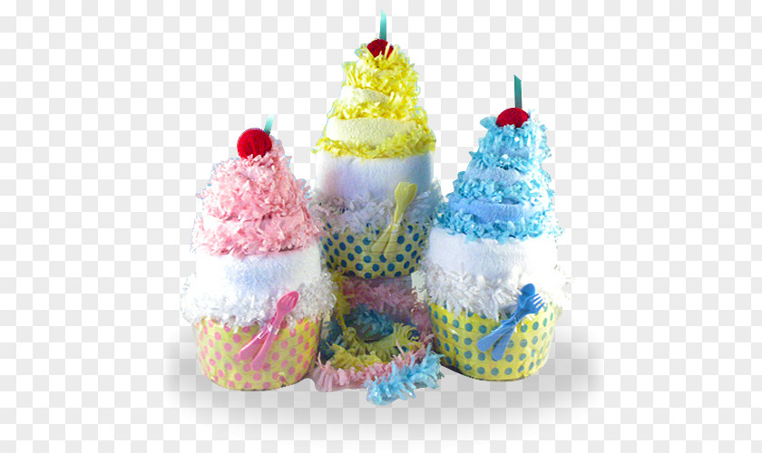 Gift Cupcake Diaper Cake PNG