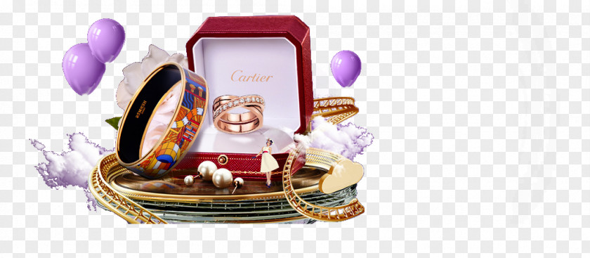 Taobao Jewelry Creative Background Ring Jewellery Designer PNG
