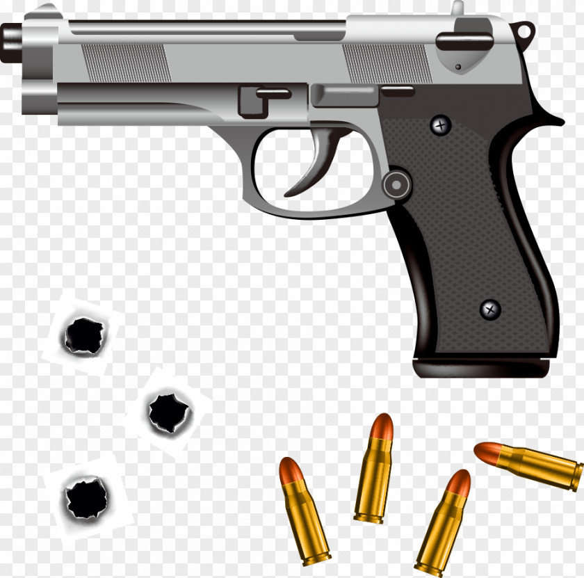 Vector Firearms Bullets Bullet Ammunition Firearm Pistol Weapon PNG