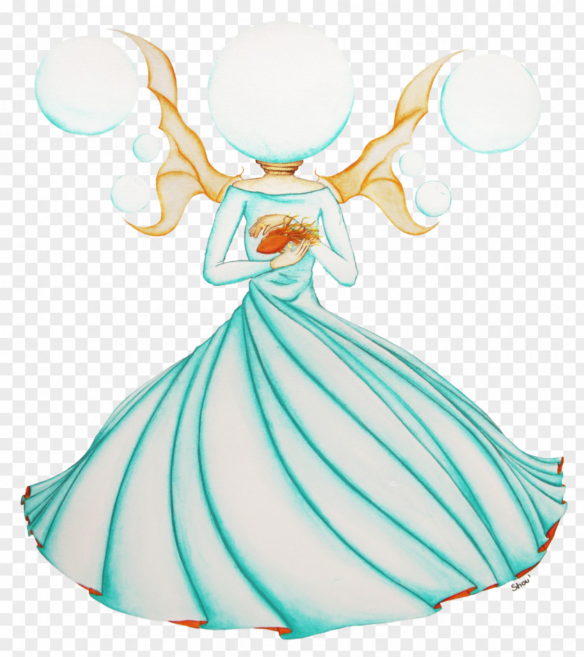 Watercolor Fairy Costume Design Dress Clip Art PNG