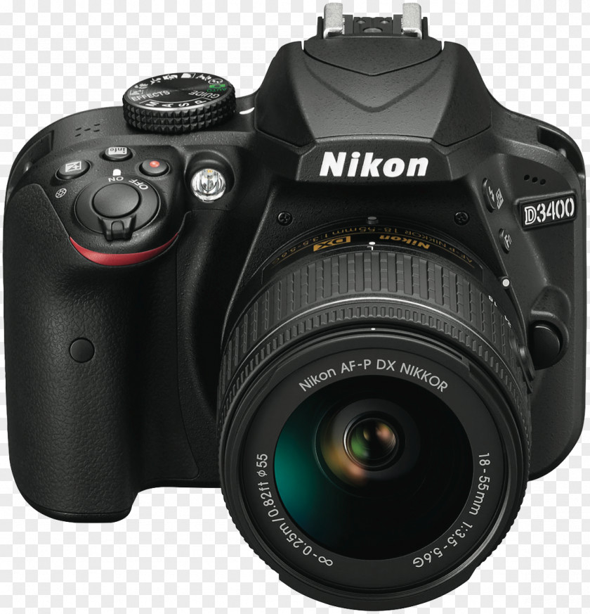 Camera Nikon D3400 Digital SLR Canon EF-S 18–55mm Lens AF-S DX Zoom-Nikkor 18-55mm F/3.5-5.6G AF-P Nikkor Zoom VR PNG