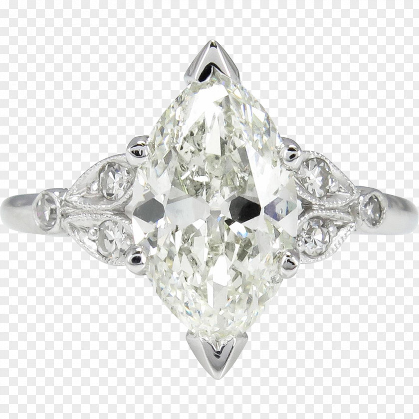 Hand Painted Diamond Ring Engagement Cut Carat PNG