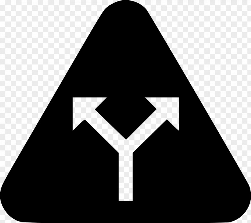 Intersection Icon Triangle Font Black M PNG