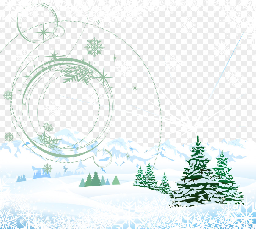 North Wind Blows Snowflakes Forest Hills Graphic Design Illustration PNG