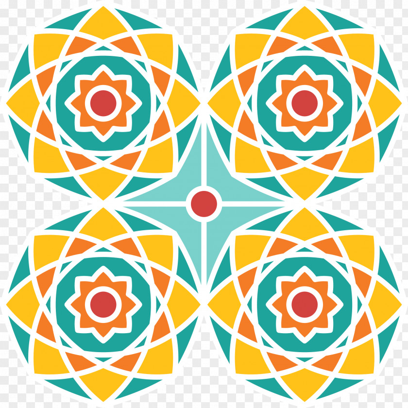 Orange Garland Symmetric Euclidean Vector PNG