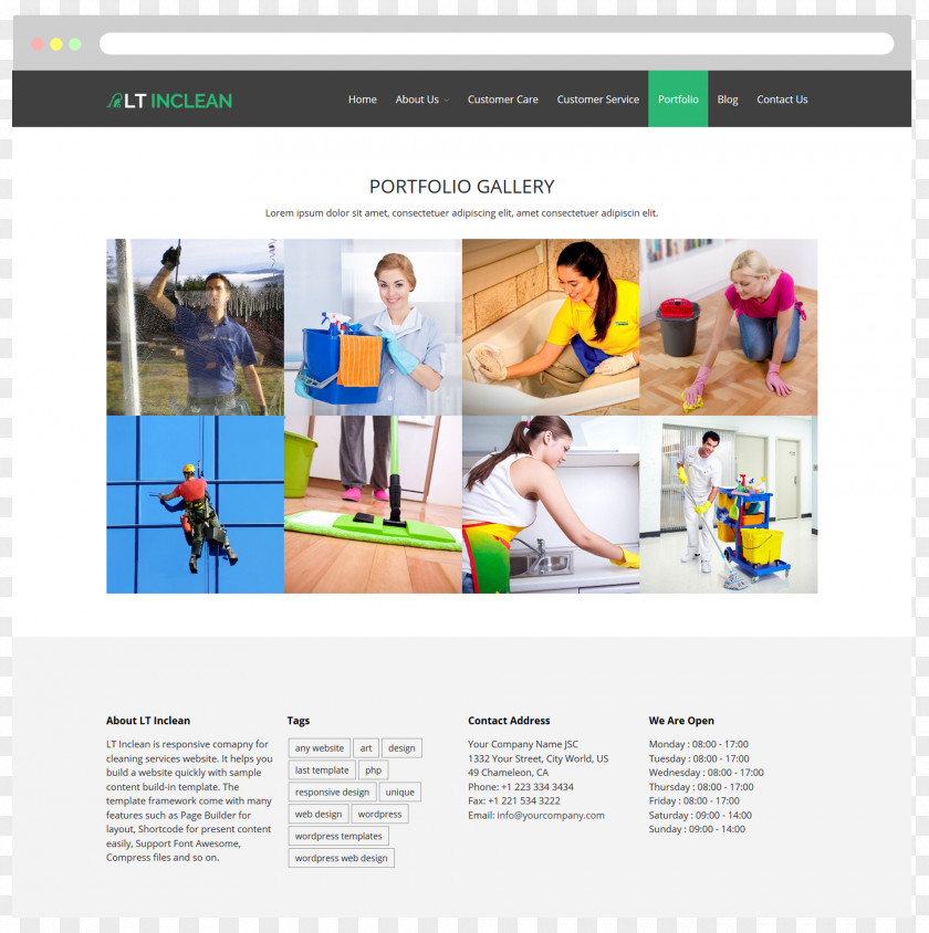 PORTFOLIO Responsive Web Design Maid Service Page Company PNG