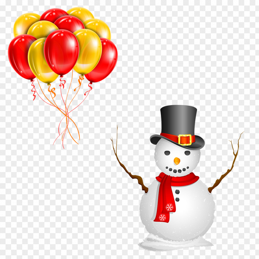 Snowman Balloon Red Clip Art PNG