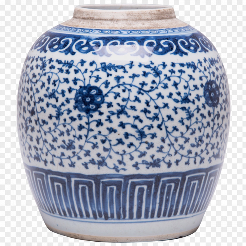 The Blue And White Porcelain Pottery Ceramic Cobalt Vase PNG