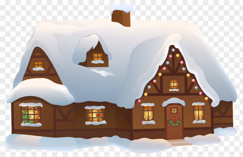 House Gingerbread Santa Claus Christmas Clip Art PNG