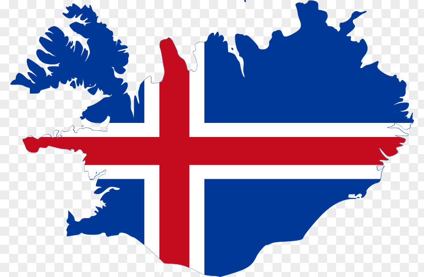 Map Flag Of Iceland Vector PNG