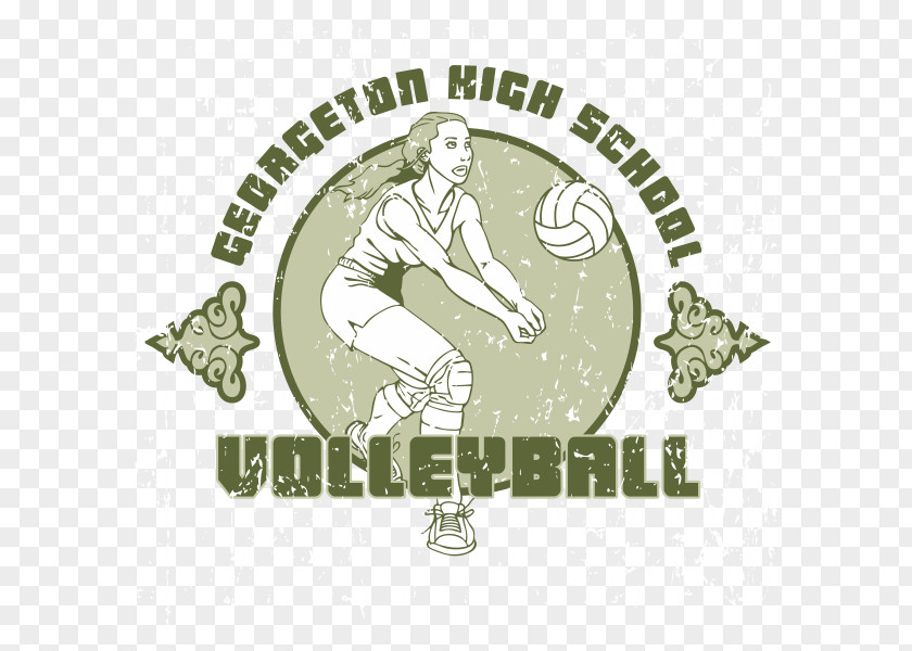 Volleyball Setter Logo Label Brand Font PNG