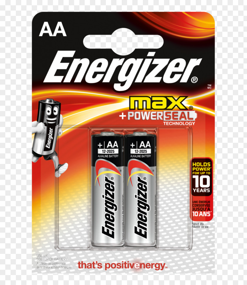 AA Battery Alkaline Electric Nine-volt Energizer PNG