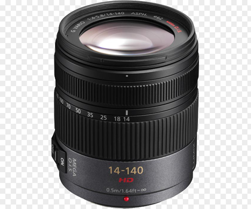 High Power Lens Panasonic Lumix DMC-G1 DMC-GH1 G Vario Zoom 14-140mm F/3.5-5.6 ASPH O.I.S. Digital SLR PNG
