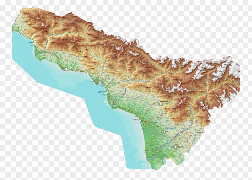 Map Government Of The Autonomous Republic Abkhazia South Ossetia Tsarche PNG