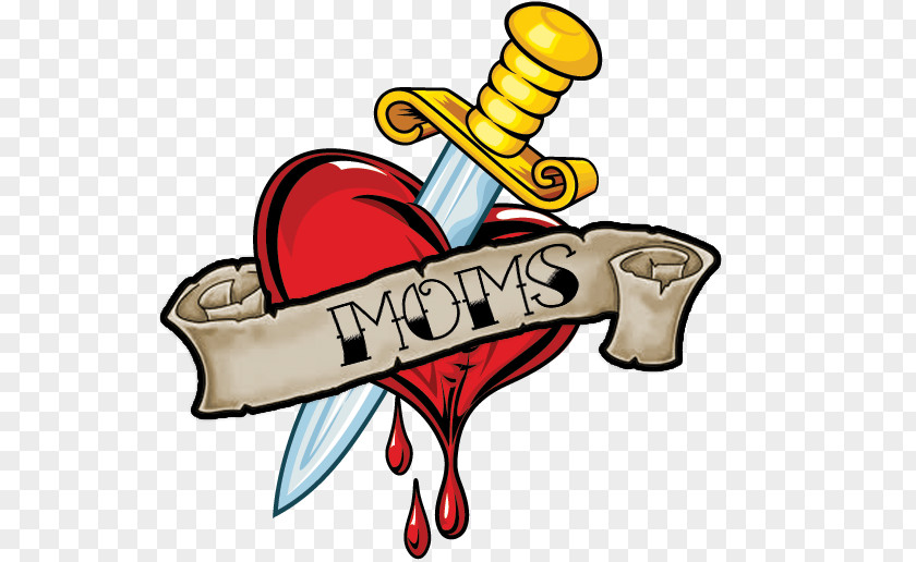 Mom Dagger Heart Sword PNG