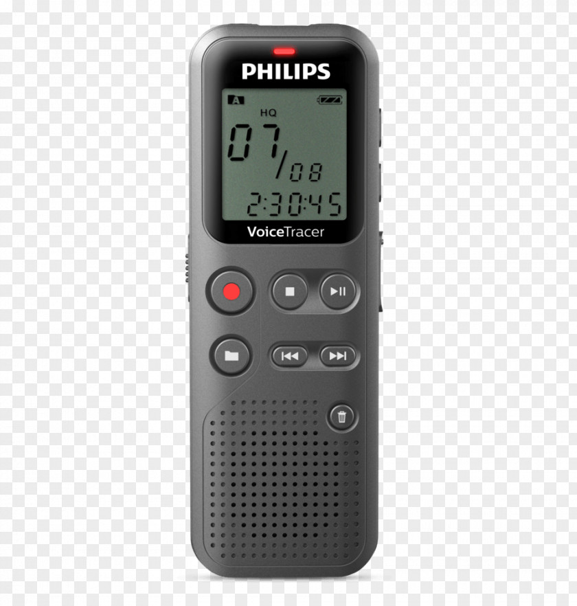 Voice Dictation Machine Digital Audio Sound Recording And Reproduction Tape Recorder Philips Tracer DVT2510 PNG